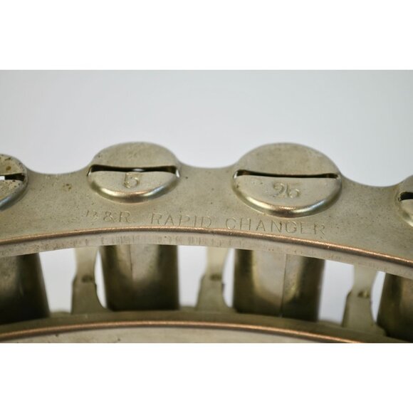 B & R Rapid Coin Changer Silver Metal Used 1c 5c 10c 25c w/ Belt Hooks - Picture 5 of 7